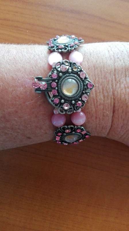 Ladies Watch, with lucite beads and crystals (lower postage)