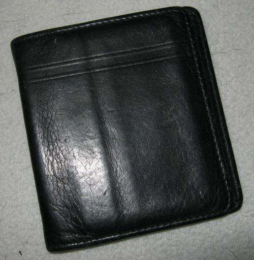 Black Leather Notes + Card Wallet