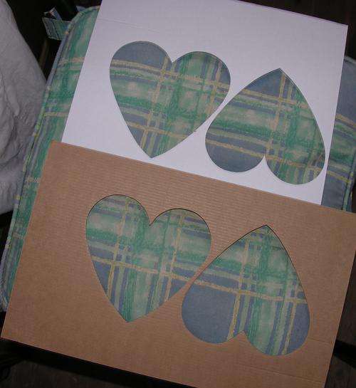 Selection of cardboard heart stencils