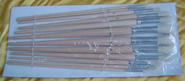 582 Hog Hair Brush Set (12 Brushes Round)