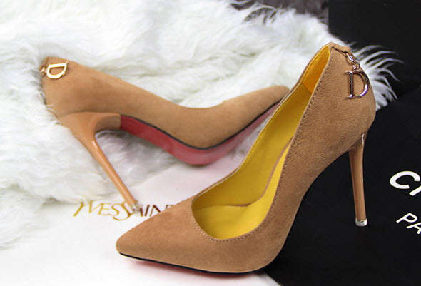 484s104 European style stilletto sharp head pumps, size SA 2.5-6, khaki