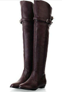 4135455 Big Cylinder knee-high kneight boots with, Size 34-43, brown