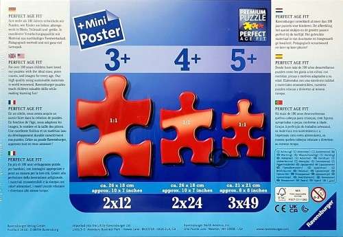 Ravensburger Wild Animals 3 x 49 Piece Puzzle Set