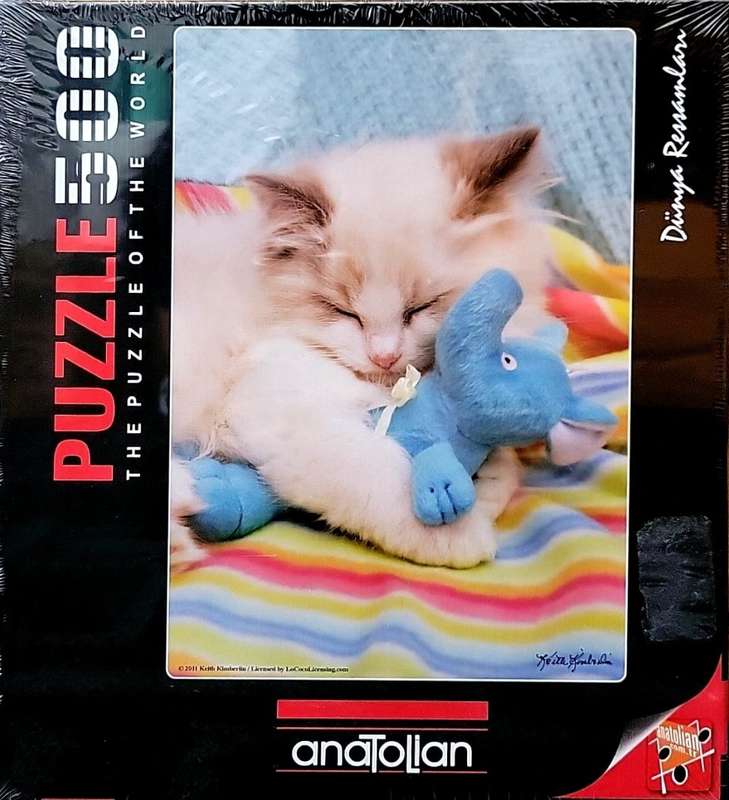 Anatolian 500 Piece Puzzle: Ragdoll Sleep Cats Kitten Blanket