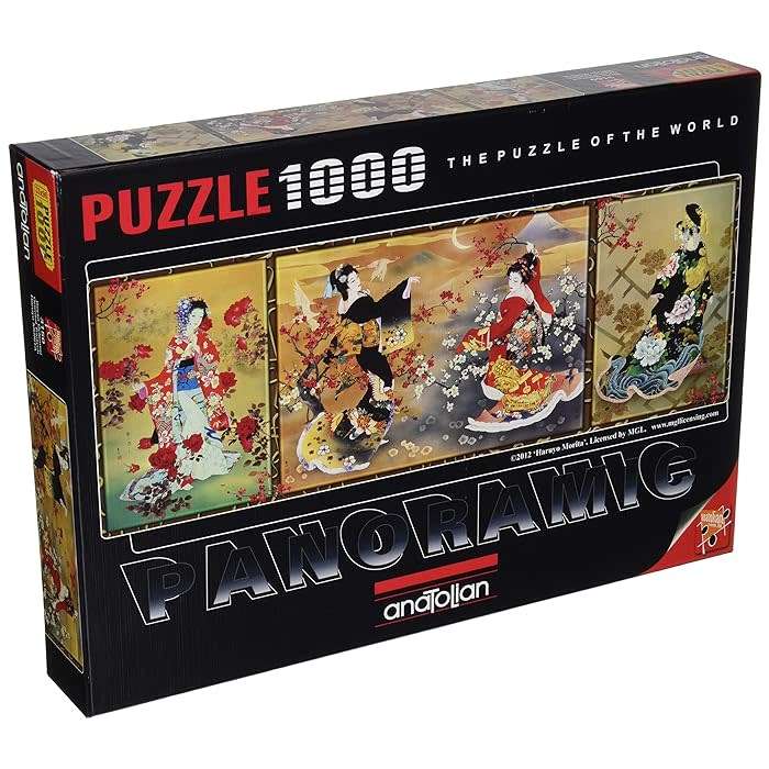 Anatolian 1000 Piece Puzzle: Oriental Triptych China Women Flowers