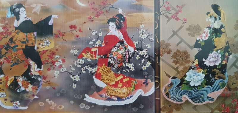 Anatolian 1000 Piece Puzzle: Oriental Triptych China Women Flowers