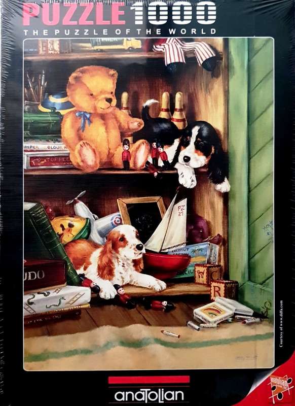 Anatolian 1000 Piece Puzzle: Intruders Teddy Bear Dogs Toys
