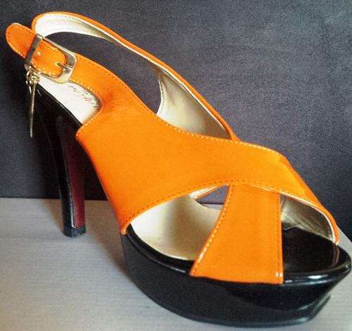 Ladies orange high heel shoe size 6 - FREE POSTAGE IN S.A.