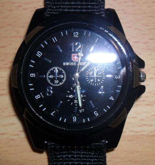 Black military swiss army watch - FREE POSTAGE IN S.A. brand new