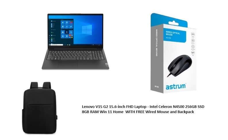 LENOVO V15 Laptop with free Backpack and Mouse