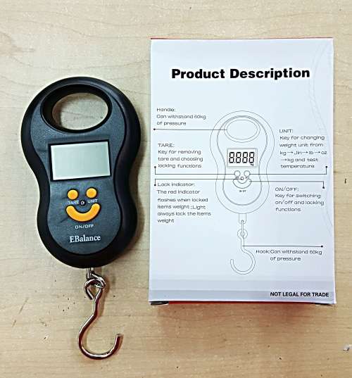 60 KG Portable Pocket Compact Digital Electronic Luggage/ Travel/ Fish/ Hanging Scale