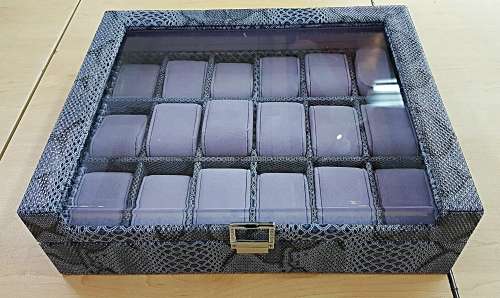 WATCH BOX / DISPLAY / CASE / STORAGE / ORGANISER *18 SLOT/ BLOCK/ DIVISION* BARGAIN
