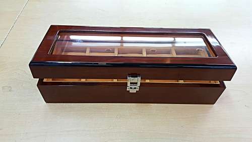 WATCH BOX / DISPLAY / CASE / STORAGE / ORGANISER *5 SLOT / BLOCK / DIVISION* BARGAIN* SOLID WOOD