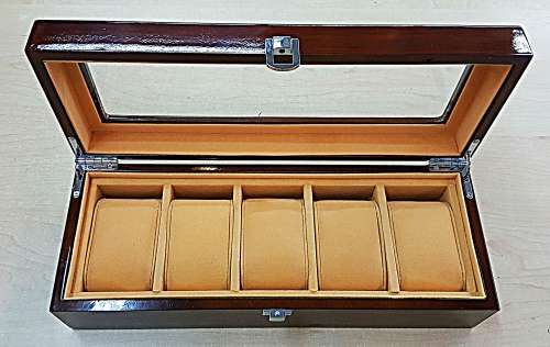 WATCH BOX / DISPLAY / CASE / STORAGE / ORGANISER *5 SLOT / BLOCK / DIVISION* BARGAIN* SOLID WOOD