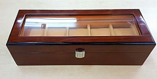 WATCH BOX / DISPLAY / CASE / STORAGE / ORGANISER *5 SLOT / BLOCK / DIVISION* BARGAIN* SOLID WOOD
