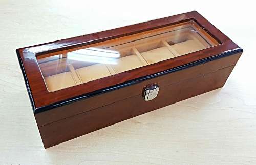 WATCH BOX / DISPLAY / CASE / STORAGE / ORGANISER *5 SLOT / BLOCK / DIVISION* BARGAIN* SOLID WOOD