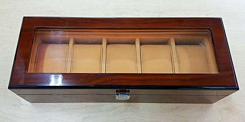 WATCH BOX / DISPLAY / CASE / STORAGE / ORGANISER *5 SLOT / BLOCK / DIVISION* BARGAIN* SOLID WOOD