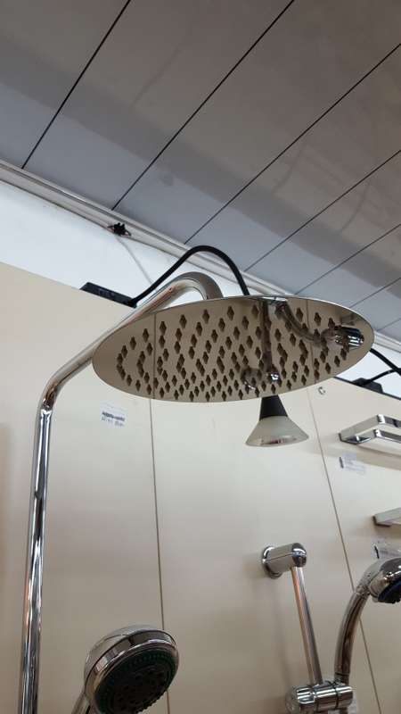 *LOCAL STOCK*SUPERSLIM STAINLESS STEEL RAINFALL SHOWER HEAD (ROUND/CIRCLE) 25.4CM / 10 INCH BARGAIN