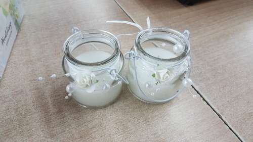 WEDDING GLASS CANDLES 12 CUP CANDLE BOX