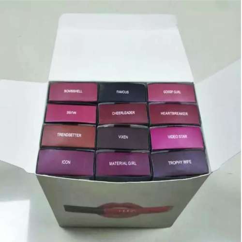 HUDA BEAUTY- LIQUID MATTE LIPSTICK *MADE IN ITALY*/ 12 PIECE SET BOX  *WHOLESALE*