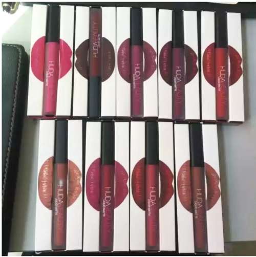HUDA BEAUTY- LIQUID MATTE LIPSTICK *MADE IN ITALY*/ 12 PIECE SET BOX  *WHOLESALE*
