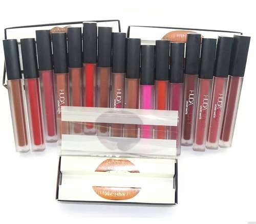 HUDA BEAUTY- LIQUID MATTE LIPSTICK *MADE IN ITALY*/ 12 PIECE SET BOX  *WHOLESALE*