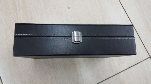 WATCH BOX / DISPLAY / CASE / STORAGE *12 SLOT/ BLOCK/ DIVISION* BARGAIN BLACK PU LEATHER