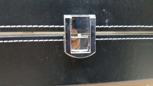 WATCH BOX / DISPLAY / CASE / STORAGE *12 SLOT/ BLOCK/ DIVISION* BARGAIN BLACK PU LEATHER