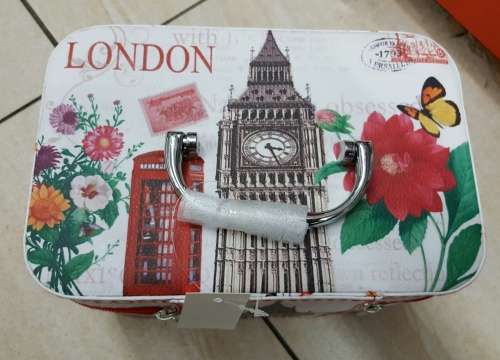COSMETIC CASE WITH MIRROR- 3 PIECE SET/SMALL, MEDIUM AND LARGE/VARIETY OF DESIGNS/ MAKEUP