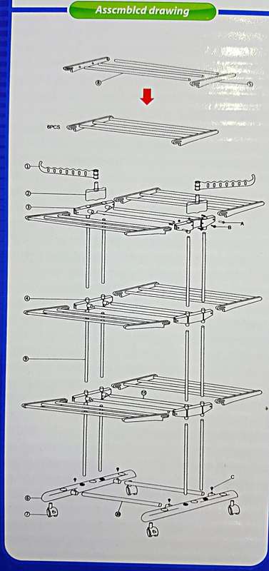THREE TIER ADJUSTABLE CLOTHES RACK / HANGER / ORGANISER *BARGAIN*