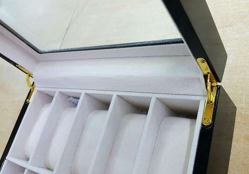 WATCH BOX / DISPLAY / CASE / STORAGE / ORGANISER *10 SLOT/ BLOCK/ DIVISION*BARGAIN*REAL SOLID WOOD