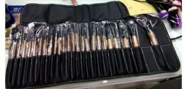 24PC MAKEUP BRUSHES WITH PU LEATHER BAG