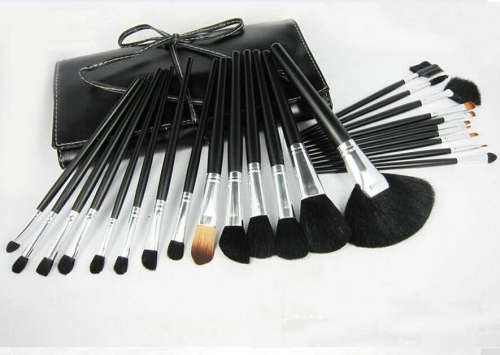 24PC MAKEUP BRUSHES WITH PU LEATHER BAG