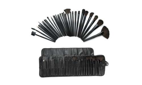 24PC MAKEUP BRUSHES WITH PU LEATHER BAG