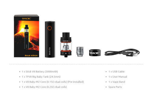 ELECTRONIC VAPE / SMOK STICK V8 KIT / SMOKING DEVICE / *RAINBOW COLOR*