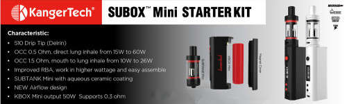 Kanger SUBOX Mini Starter Kit / ELECTRONIC VAPE / SMOKING DEVICE