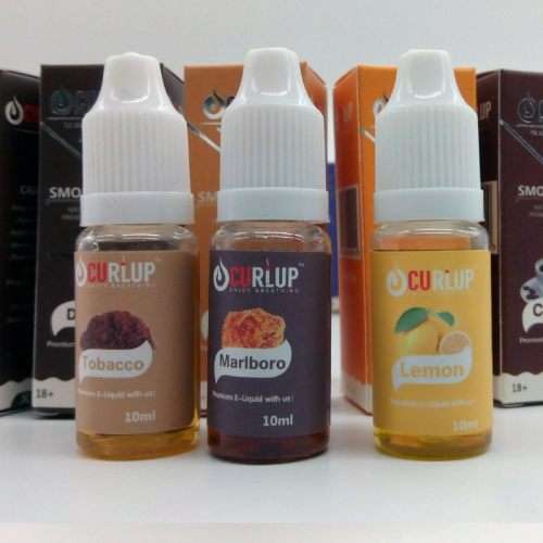 CURL UP SMOKE JUICE  10ML / 10 PC FLAVOR BOX / 0MG, 6MG, 12MG, 18MG OR 24MG