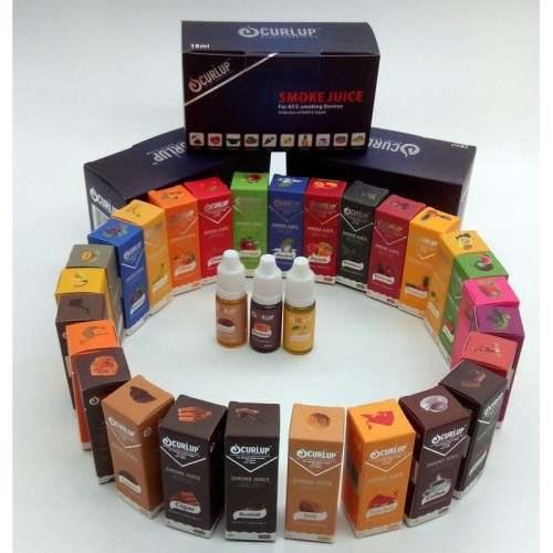 CURL UP SMOKE JUICE  10ML / 10 PC FLAVOR BOX / 0MG, 6MG, 12MG, 18MG OR 24MG