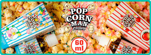 POPCORN MAN E-LIQUID 60ML 3MG E-LIQUID / E-JUICE / VAPE JUICE / 2 BOTTLES FOR R300
