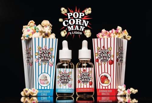 POPCORN MAN E-LIQUID 60ML 3MG E-LIQUID / E-JUICE / VAPE JUICE / 2 BOTTLES FOR R300