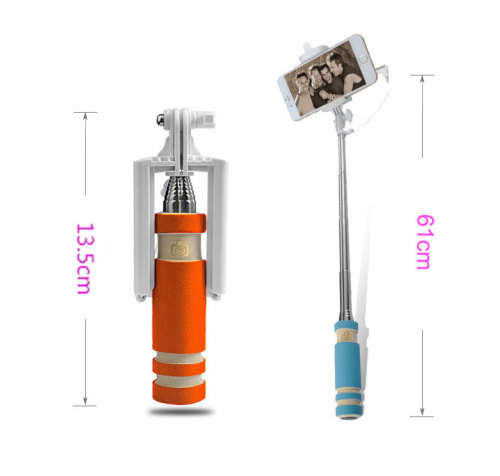 hot Wired selfie stick mini monopod pen pocket foldable portable Extendable Mini Handheld monopod