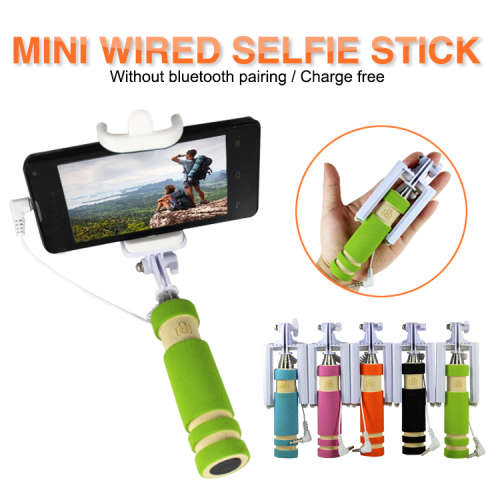 hot Wired selfie stick mini monopod pen pocket foldable portable Extendable Mini Handheld monopod