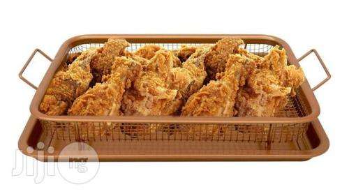 Copper Collection Rectangle Crispy Tray - Turn your oven into an Air Fryer - New