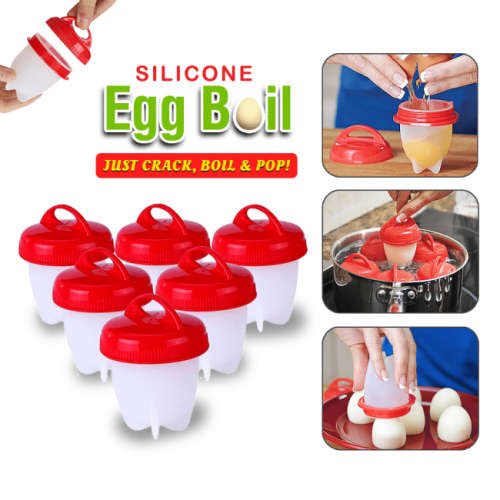 Silicone Egg Steamer Eggies Boil Egg Cooker Hard-Boiled Eggs