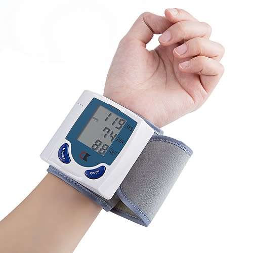 Automatic Digital LCD Wrist Cuff Arm Blood Pressure Monitors Heart Beat Rate Monitor