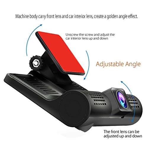 Dash Cam Three-way Video Recorder Rearview Camera G-sensor