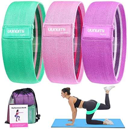 Hip Resistance Bands Set Fabric Soft for Legs and Butt