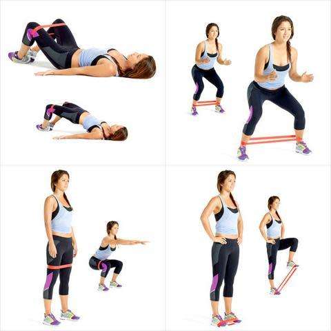 Hip Resistance Bands Set Fabric Soft for Legs and Butt