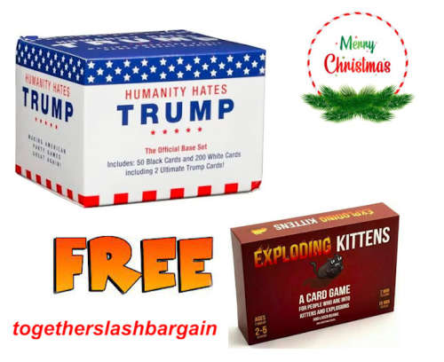 HUMANITY HATES TRUMP  PLUS FREE EXPLODING KITTENS GAME