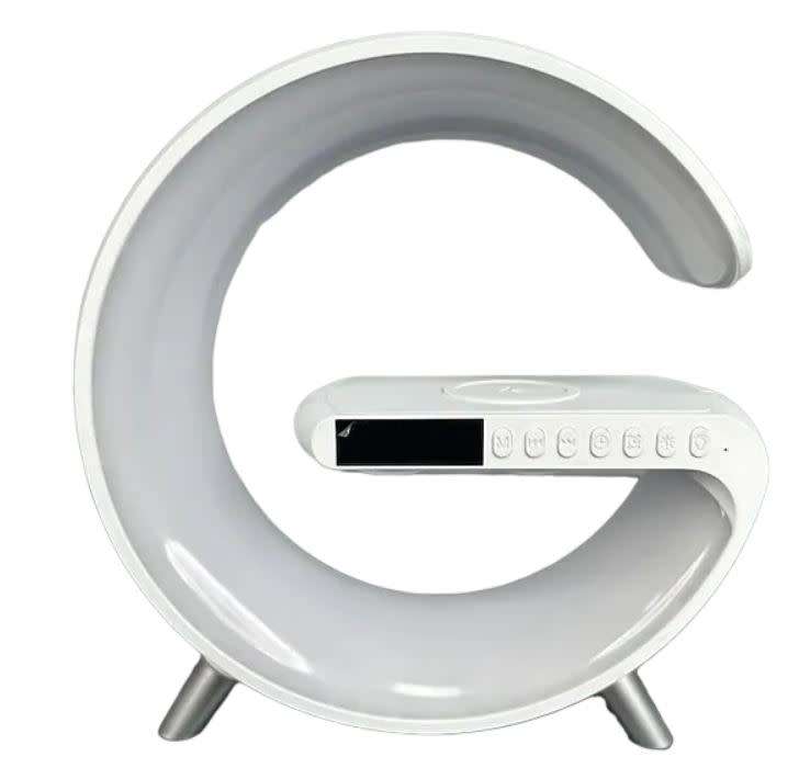Wireless Fast Charger with Built-in Bluetooth Stereo Speakers +Alarm Clock